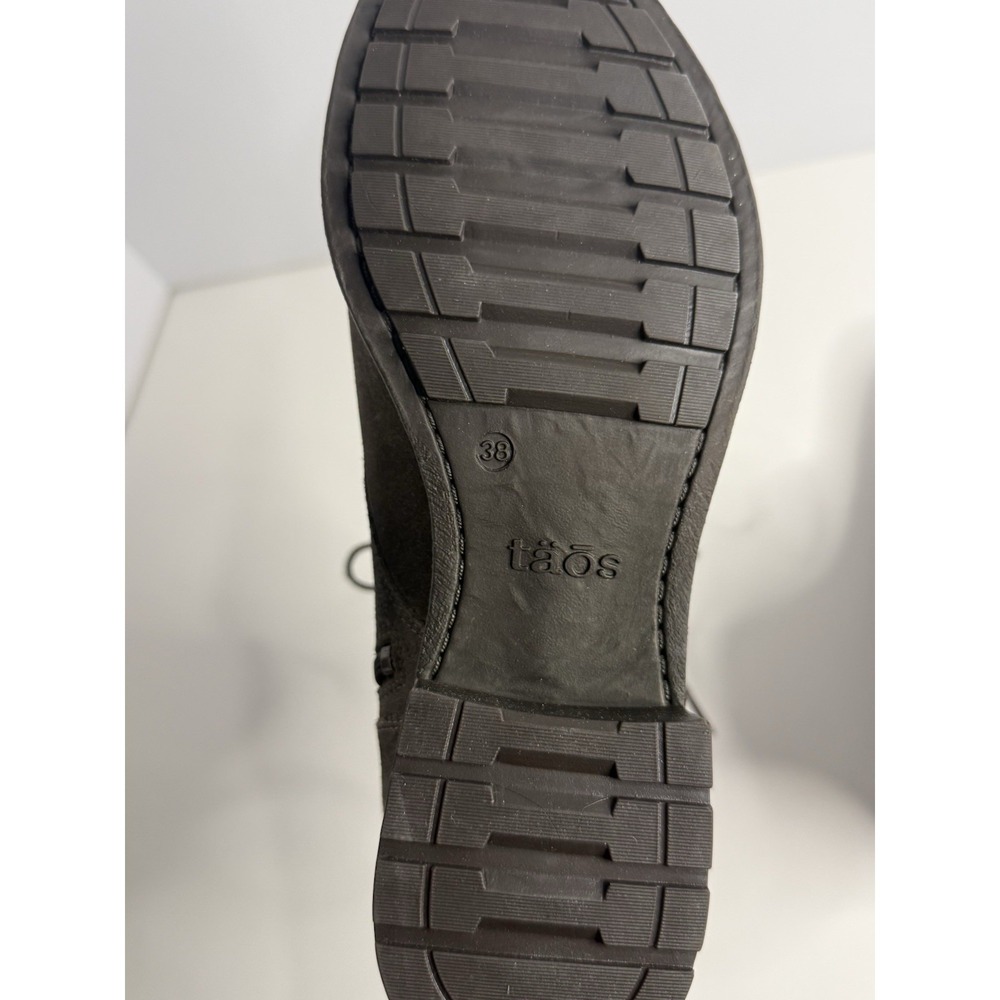 Taos Boot Camp Boots Womens 38 US 7 7.5 Smoke Grey Rugged Suede Comfort ZipAnkle - Picture 8 of 10